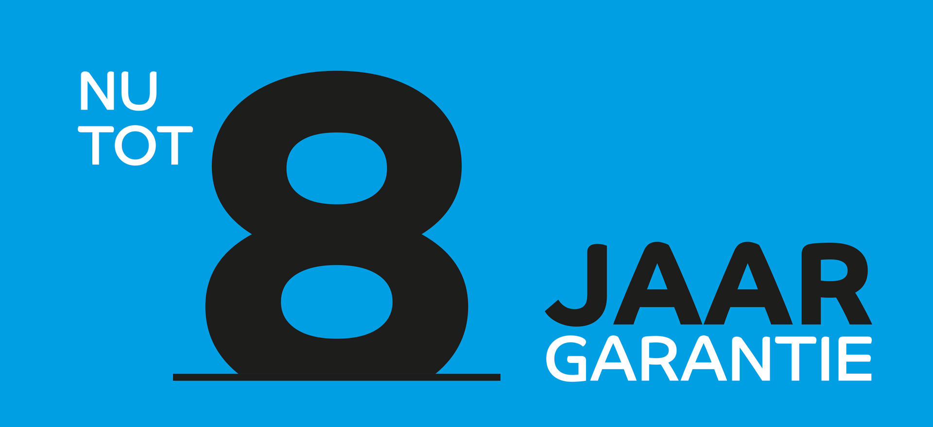 8 jaar garantie